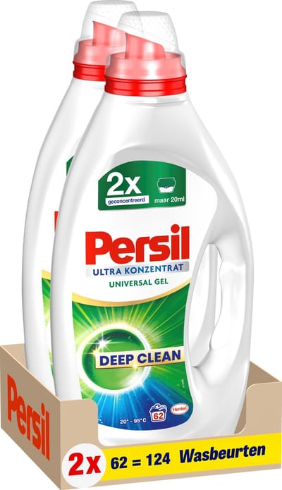 Persil Ultra Concentrated Universal Wasmiddel | 2 x 62 wasbeurten | 124 wasbeurten | Voordeelverpakking