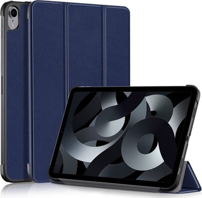Peachy Trifold kunstleer hoes geschikt voor iPad 10e gen 10.9 inch 2022 - blauw