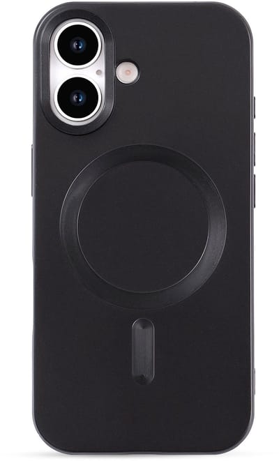 Casemania Hoesje Geschikt voor Apple iPhone 17 - Zwart - Matte Siliconen Back Cover - Geschikt voor MagSafe
