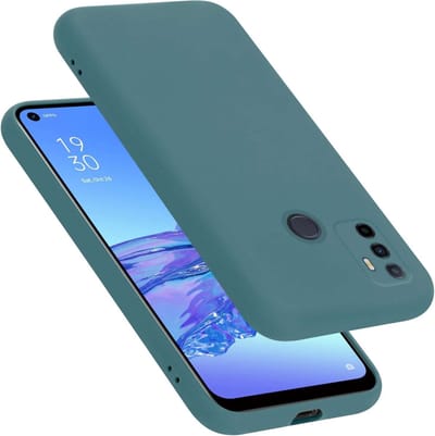 Cadorabo Hoesje geschikt voor Oppo A53 in LIQUID GROEN - Beschermhoes gemaakt van flexibel TPU silicone Case Cover