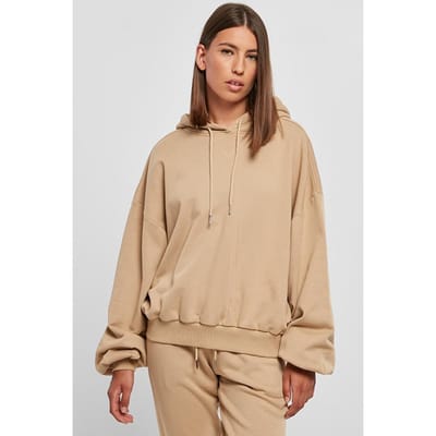 Urban Classics Ladies Organic Oversized Terry Hoody Unionbeige Maat: XL/XXL | Hoodies Outlet | Dames | Beige