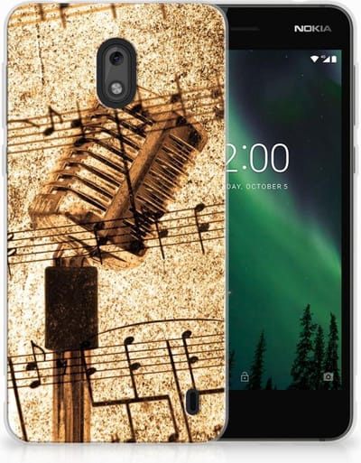 Nokia 2 Siliconen Hoesje met foto Bladmuziek
