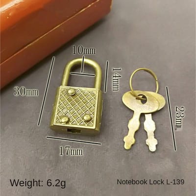 Petit Cadenas Vintage pour Carnet de Notes Journal Gain de Place Serrure de Boîte à Bagages Avec Clés Alliage de Zinc Ensemble de Quincaillerie pour Valise Casier