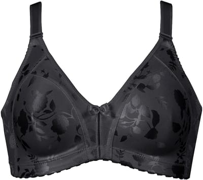 Naturana - Minimizer bh met bloemenpatroon - 5363 - Zwart - 75C