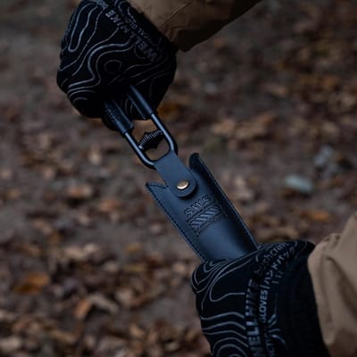 Vuurtang - Houtgrijper Pincet - Kampvuur Maken - Extra Lange Bereik - 44 cm - Zwart
