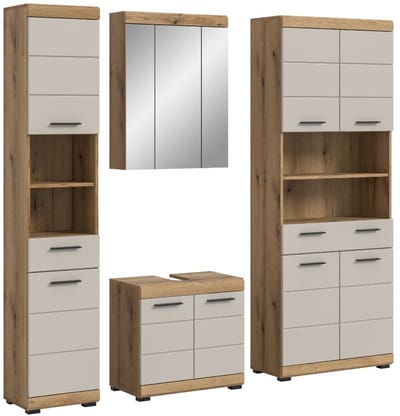 xonox.home Scout badkamermeubel B/H/D: 201x191x34 cm in Evoak Oak imitatie