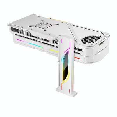 Dailygoods- GPU-standaard Hoogte Verstelbaar - Aluminiumlegering - RGB Verlichting - Magnetische Basis - Antislip Houder - 19-153mm Verstelbaar - Grafische Kaarthouder