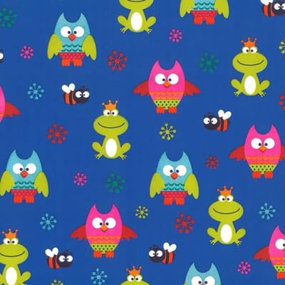 Kinder Inpakpapier met Uilen en Kikkers – 50 cm × 200 m – 70 g/m² Geco