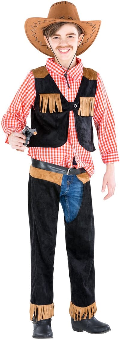 dressforfun - jongenskostuum cowboy Jimmy 116 (5-7y) - verkleedkleding kostuum halloween verkleden feestkleding carnavalskleding carnaval feestkledij partykleding - 300537
