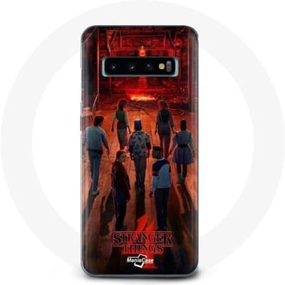 Hoesje voor Samsung Galaxy S10 Plus Stranger Things Poster Crews Fan Art Seizoen 4