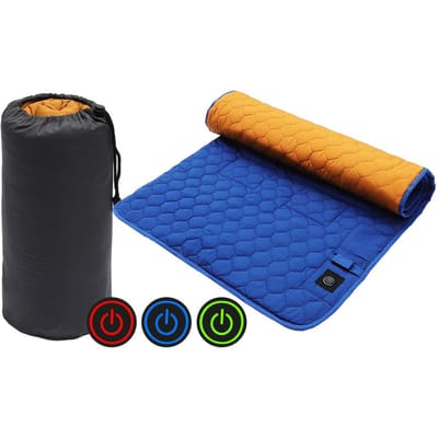 Winterverwarmingsmat USB-verwarming Slaapmat Camping Verwarmingsmatras Temperatuur verstelbaar Warm blauw
