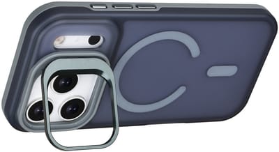 TUNIQ Back cover voor iPhone 17 Pro - MagSafe - Met Camerastand - Grijs