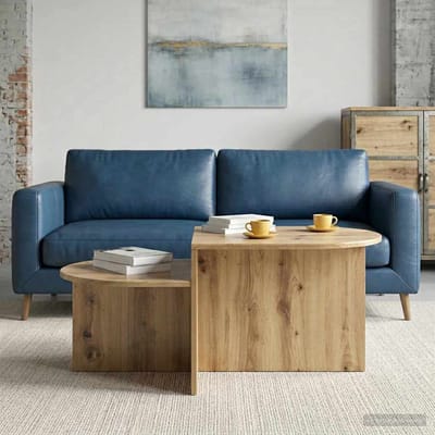 vidaXL - Salontafel - Artisanaal - eiken - 100 - x - 50 - x - 40 - cm - Bewerkt - hout