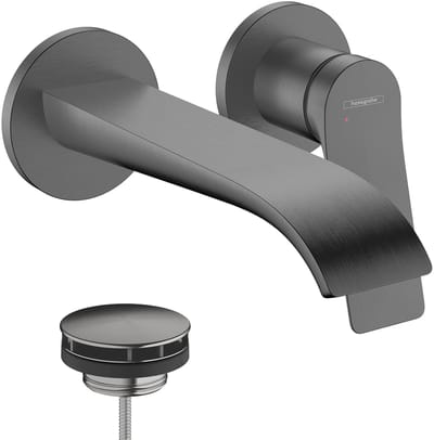 Hansgrohe VIVENIS Wastafelmengkraan - inbouw - voorsprong 19.2cm - zwart chroom