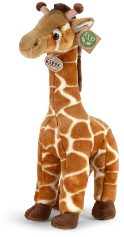 Rappa ECO knuffel giraf 40 cm - realistische knuffel van recyclede PET flessen - bruin, creme