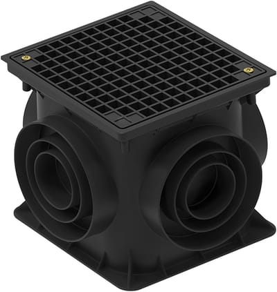 Bodemafvoer - Regenafvoer - Binnenplaats Afwatering - Flexibele Uitlaat - 300 kg Belasting - Zwart