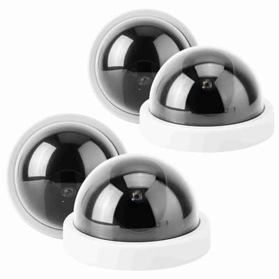Dailygoody - Dome Simulatie Camera - Dummy Beveiligingscamera - Realistisch en Effectief - Wit - Bewaking - Voor Binnen en Buiten - Zonne-energie