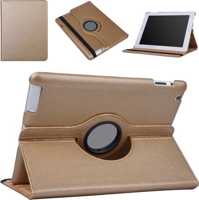 Hoes geschikt voor iPad 4/3/2 2012/2013/2014 9.7 inch Hoesje Draaibaar Stevig opvouwbaar 360 Graden