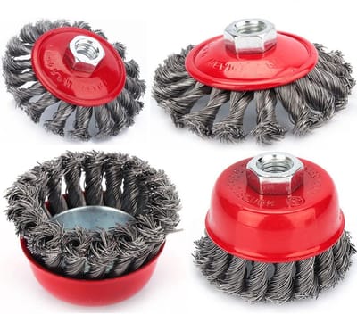 Haakse Slijper Accessoire Set - Draadborstel, Slijpborstel, Schijfborstel - Diameter 75 mm