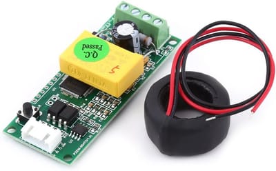 Stroomspanning Vermogen Module - Energie Meter - Elektrische Monitoring - Met Stroomtransformator - AC 80-260V 100A - Zwart Groen
