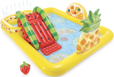 Intex Opblaasbaar Kinderzwembad - Fruit - Met Glijbaan - 244 x 191 x 91 cm