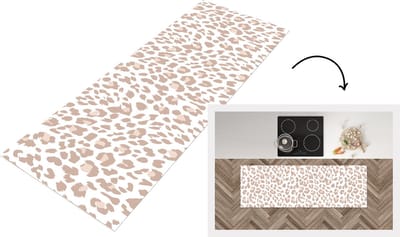 Keukenloper - Loper keuken - Panterprint - Vlekken - Pastel - 150x50 cm - Keukenloper vinyl
