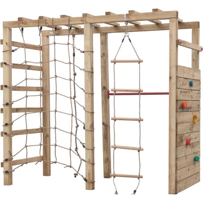 Intergard Houten speeltoestel houten schommel klimtoren King Kong 240x120x220cm