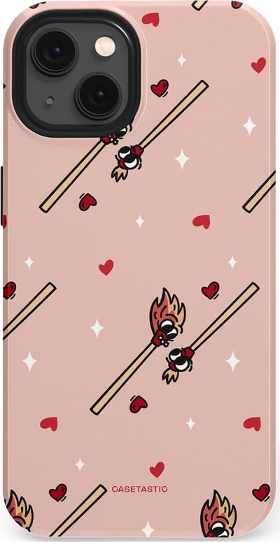 Casetastic Hoesje Geschikt voor Apple iPhone 13 Magsafe - Stijlvolle Beschermende Duo-layer Case - Vurige liefde