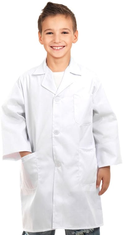 Dailygoods- Wetenschapperskostuum - Dokterskostuum Kind - Laboratoriumjas - Wetenschappelijk Experimentspeelgoed - Katoenen Badjas - Ademend en Comfortabel