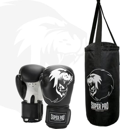 Super Pro Combat Gear Bokszakset Junior Zwart/Wit