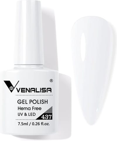Venalisa UV Gellak Wit - 7.5 ml - Witte Gellak - Gellac Wit - Gellak Kleuren - Venalisa Gellak - Gellak Nagellak