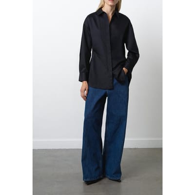 French Connection Alexis Cambria Ls Waisted Shir Blackout Maat: S | Longsleeves Outlet | Dames | Zwart