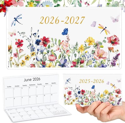 Zakkalender Planner - Maandplanner Notitieboek - Tijd Beheer - Twee Jaar Planning - Compact Formaat - Meerkleurig