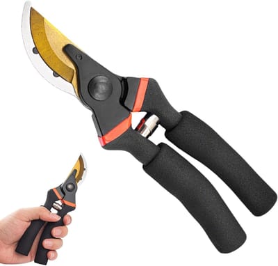 Professionele snoeischaar met comfortabele grip en energiezuinig ontwerp voor het snoeien van takken en bloemen, ideaal voor tuinonderhoud