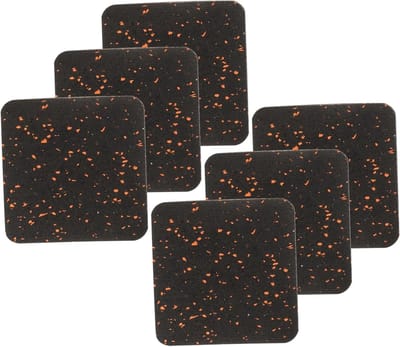Loopband Kussens - Oefenmatten - Apparatuur Beschermen - Schokabsorberend Rubber - 6 Stuks - Zwart