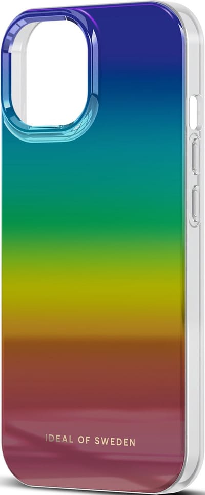 iDeal of Sweden Clear Case Mid met magnetische ring geschikt voor iPhone 13/14/15 Rainbow