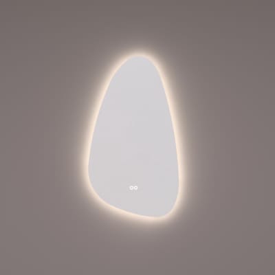 HIPP Design spiegel Organisch met Indirecte LED Rondom 45 x 80 x 3 cm - Spiegelverwarming - Kleurenwissel - Touch Dimmer