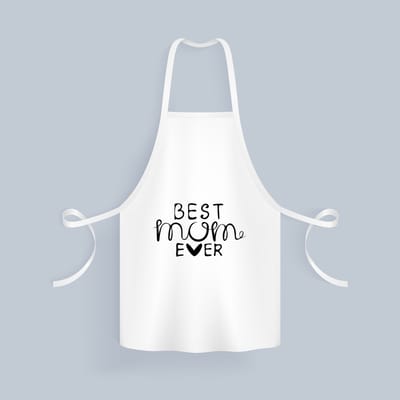 Akyol - best mom ever Keukenschort - Mama - moeder - moederdag - cadeau - verjaardag - beste ooit - 82 bij 71 cm