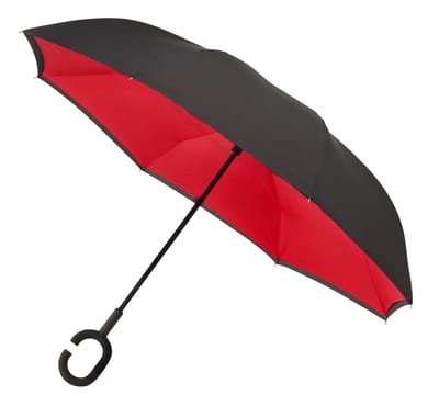MiniMAX - Opvouwbare Inside Out Paraplu - Ã˜ 107 cm - Zwart/Rood