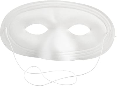 Creotime Half Masker 10 X 17,5 Cm Wit Kunststof