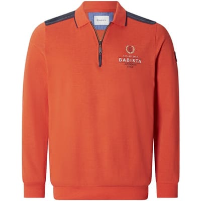 Babista herren Poloshirt Met Lange Mouwen - 48/50 - lichtrood - Plus Size