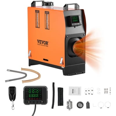 VEVOR Diesel Luchtverwarmer Parkeerverwarming 8kW 12-24V Luchtverwarmer met Afstandsbediening snel opwarmende luchtverwarming met afstandsbediening & digitaal kleurendisplay & gesproken meldingen, geluidsarm