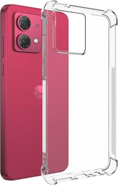 Casemania Hoesje Geschikt voor Motorola Moto G84 Transparant - Anti-Shock Hybrid Back Cover