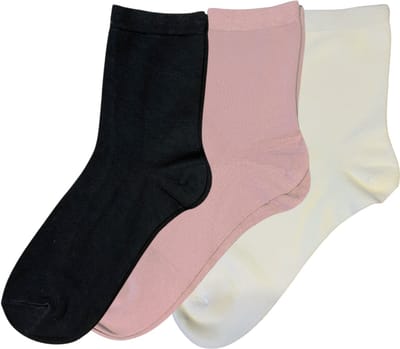 green-goose® Bamboe Dames Sokken - Maat 39-42 - 3 Paar - Roze, Wit, Blauw - 95% Bamboe - Zacht, Admenend en Duurzaaam!