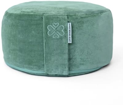 Love Generation - Meditatiekussen - Rond - Velvet - Sea Green