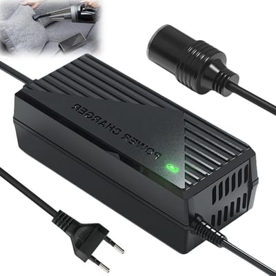 Dailygoods - Spanningsomvormer - 230 V naar 12 V - 15 A - 180 W - Adapter voor auto-apparaten - Geschikt voor autostofzuiger, ventilator, koelkast, lu