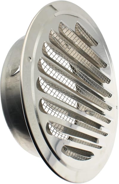 Ronde Ventilatie Roosterafdekking 4 Inch RVS met Ingebouwd Gaas voor Keuken en Badkamer