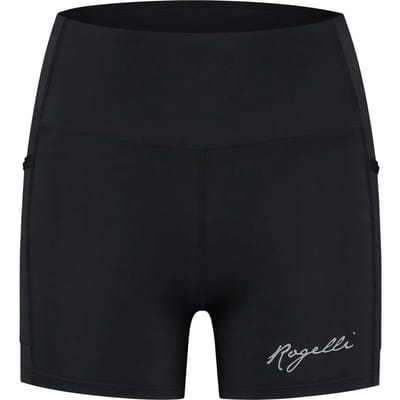 Rogelli Essential Dames Korte Hardloopbroek - Achterzak Met Rits - Zwart