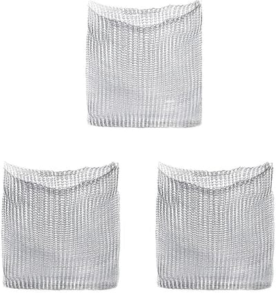 3 Stuks - Muizengaas - Insectennet - 40x45 cm - Wortelbeschermingsmanden - RVS gaas - Knaagdierwerend net - Vogelbestendig net - Herbruikbare - Plantenbeschermingsnet - Tuinbescherming - Voor groenten, bomen, fruit, bloemen en planten - Zilver