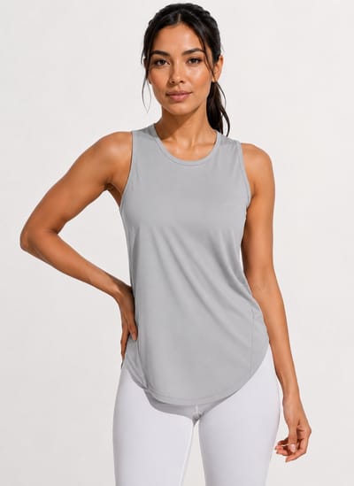 SparkNine Easefit top - sporttop - atletische tanktop - XL - grijs - mouwloos - luchtig & ademend - sneldrogend